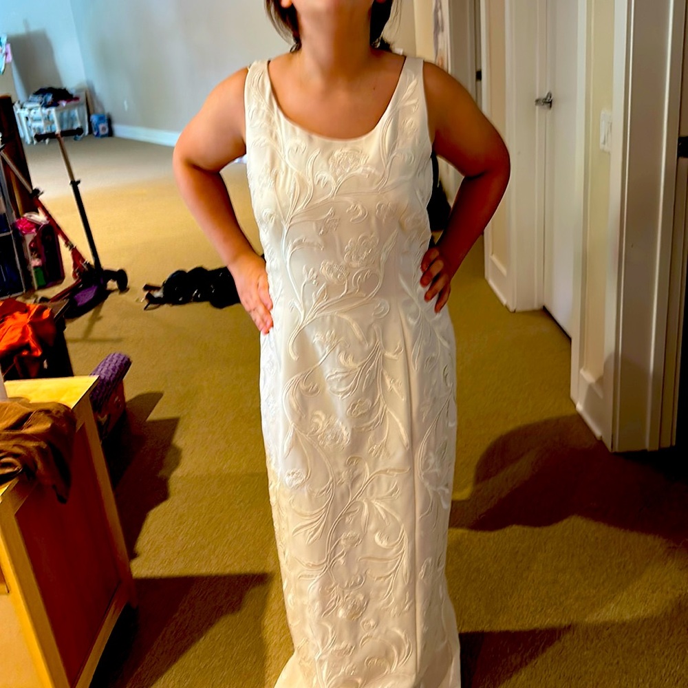 This is a size ten that can either be used for prom or for a wedding dress!